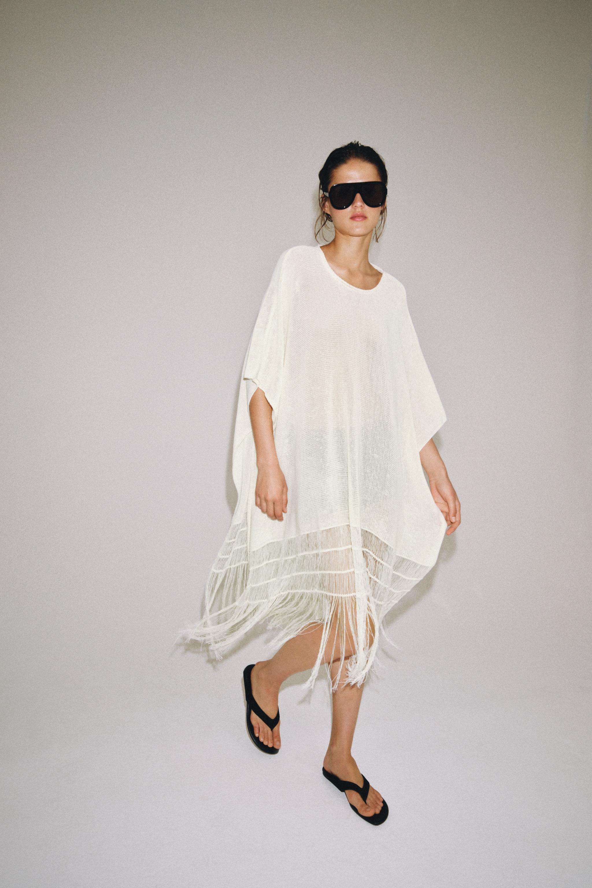 FRINGED KNIT TUNIC
